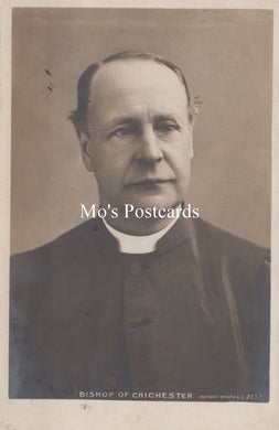 Vintage photograph of a clergyman with 'Mo's Postcards' text overlay