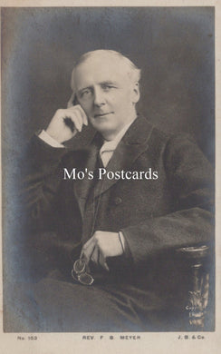 Vintage black and white portrait of a man with 'Mo's Postcards' text overlay
