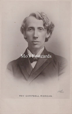 Vintage black and white portrait of a man with 'Mo's Postcards' text overlay