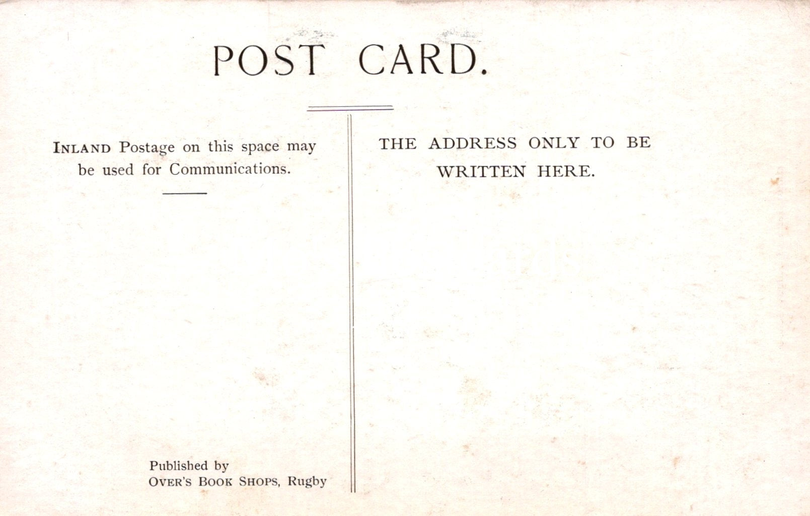 Vintage postcard with text instructions and publisher information.