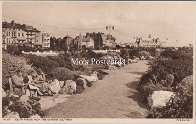 Hampshire Postcard - Southsea, South Parade From The Gardens  SW17348