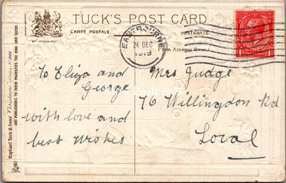 Greetings Postcard - Christmas Joys, Log Fire   SW17367