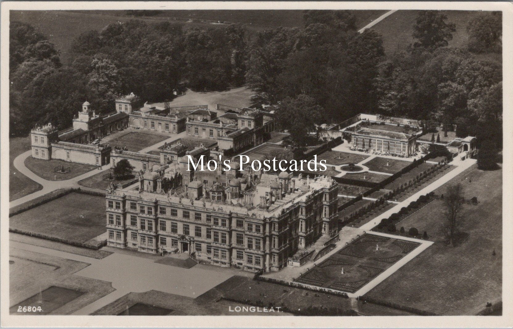 Wiltshire Postcard - Aerial View of Longleat House  SX2