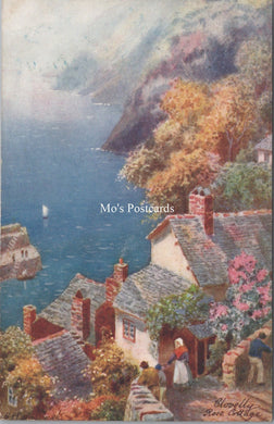 Devon Postcard - Rose Cottage, Clovelly. Artist H.B.Wimbush  SX9