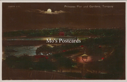 Devon Postcard - Torquay, Princess Pier and Gardens    SX119