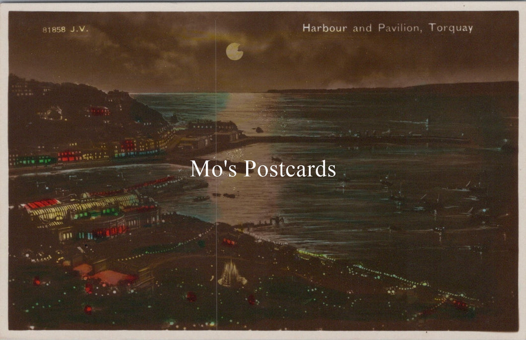 Devon Postcard - Torquay Harbour and Pavilion    SX120
