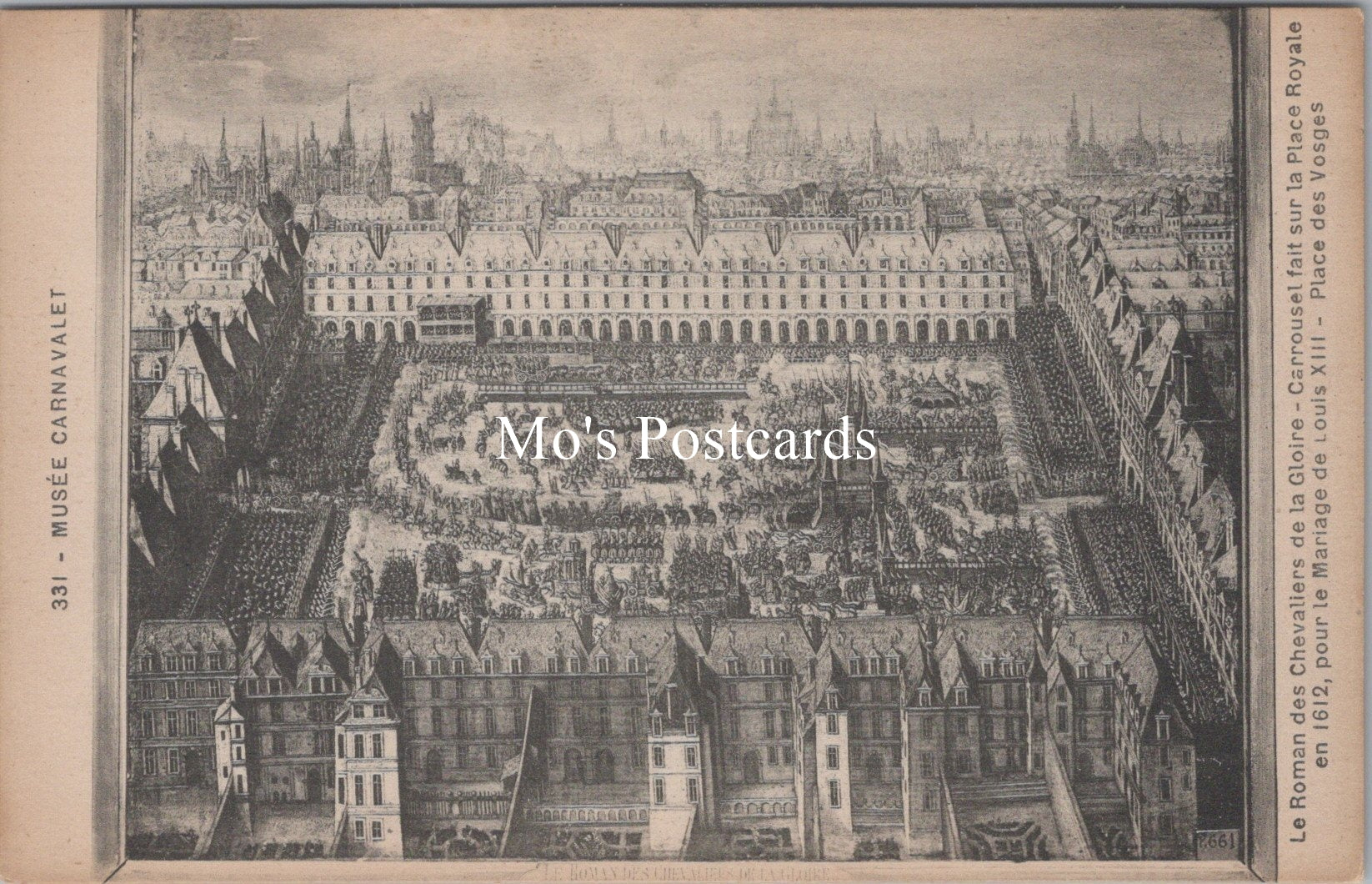 France Postcard - Paris, Musee Carnavalet, Le Roman Des Chevaliers  SX125
