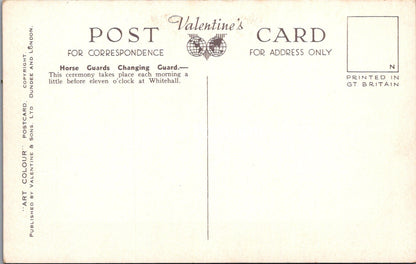 Military Postcard - Horse Guards, London, Changing The Guard  SX133