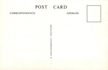 Blank postcard with 'Post Correspondence Address' text and a rectangular area for a photograph.