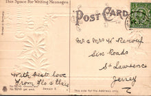 Load image into Gallery viewer, Vintage postcard with writing and a stamp on the back
