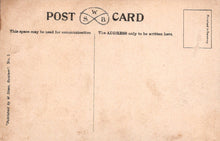 Load image into Gallery viewer, Back of a vintage postcard with typographic design and text.
