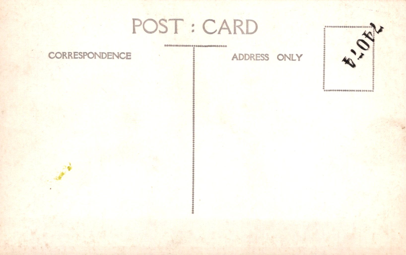 Vintage-style postcard with 'Correspondence Address Only' text and a decorative border.