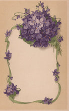 Load image into Gallery viewer, Decorative arrangement of purple flowers on a beige background
