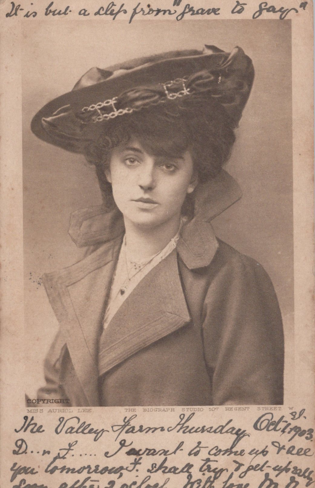 Theatrical Postcard - British Actress Auriol Lee  SW20049