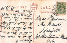 Load image into Gallery viewer, Vintage postcard with handwritten text and a stamp, featuring the National Series logo.
