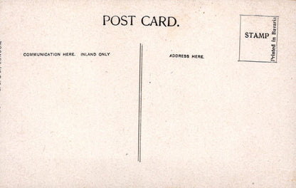 Vintage postcard with text fields for communication, address, and stamp area.