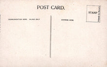 Load image into Gallery viewer, Vintage postcard with text fields for communication, address, and stamp area.
