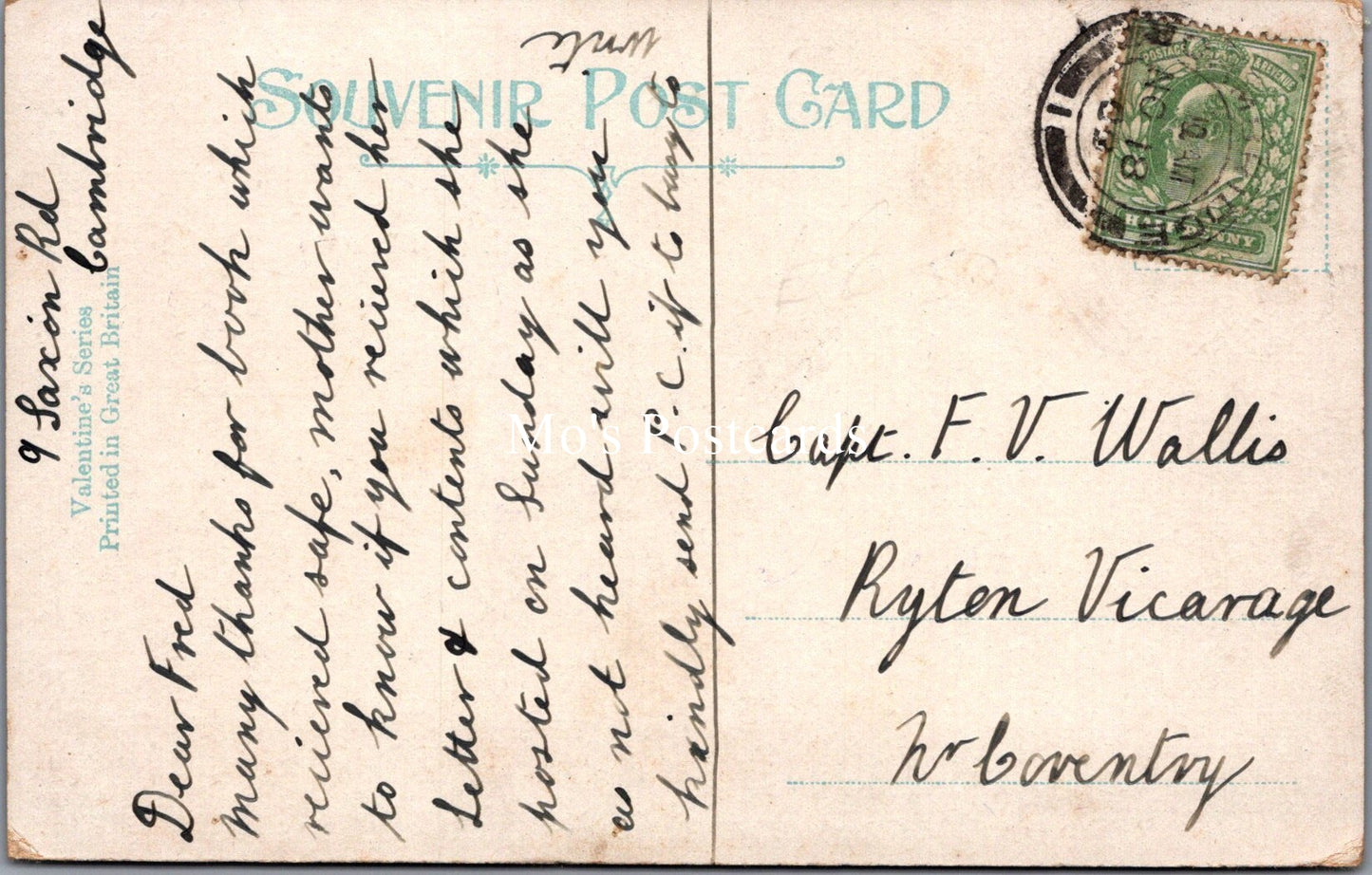 Cambridgeshire Postcard - Fitzroy Street, Cambridge  SW17617