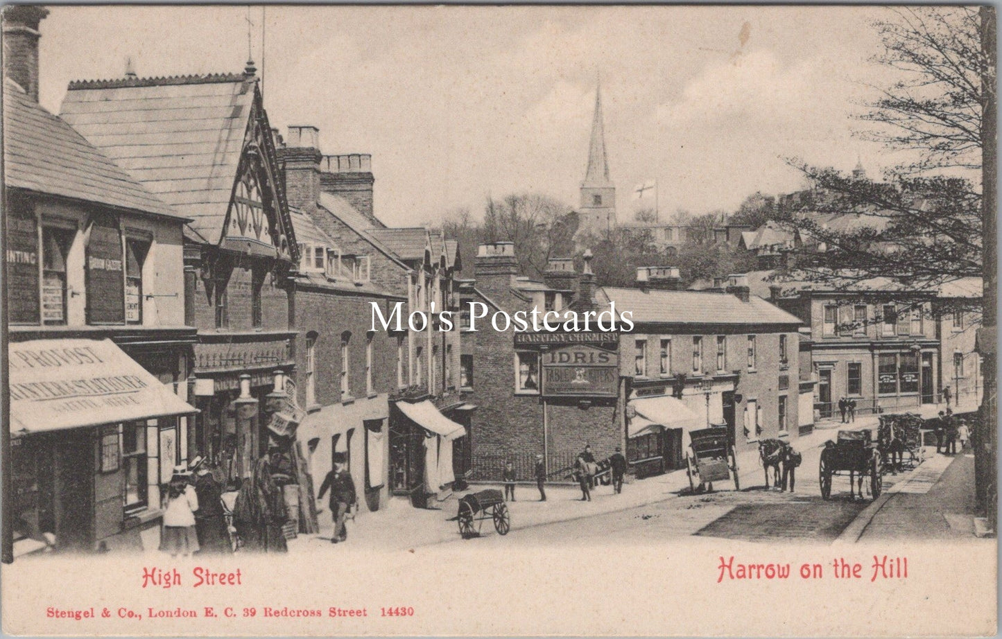 Middlesex Postcard - High Street, Harrow on The Hill   SW17626