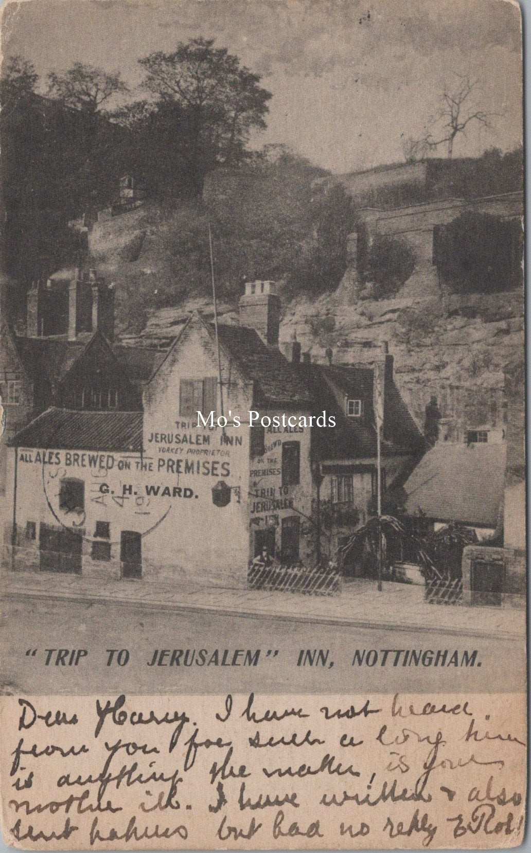 Nottinghamshire Postcard - Trip To Jerusalem Inn, Nottingham  SW17745