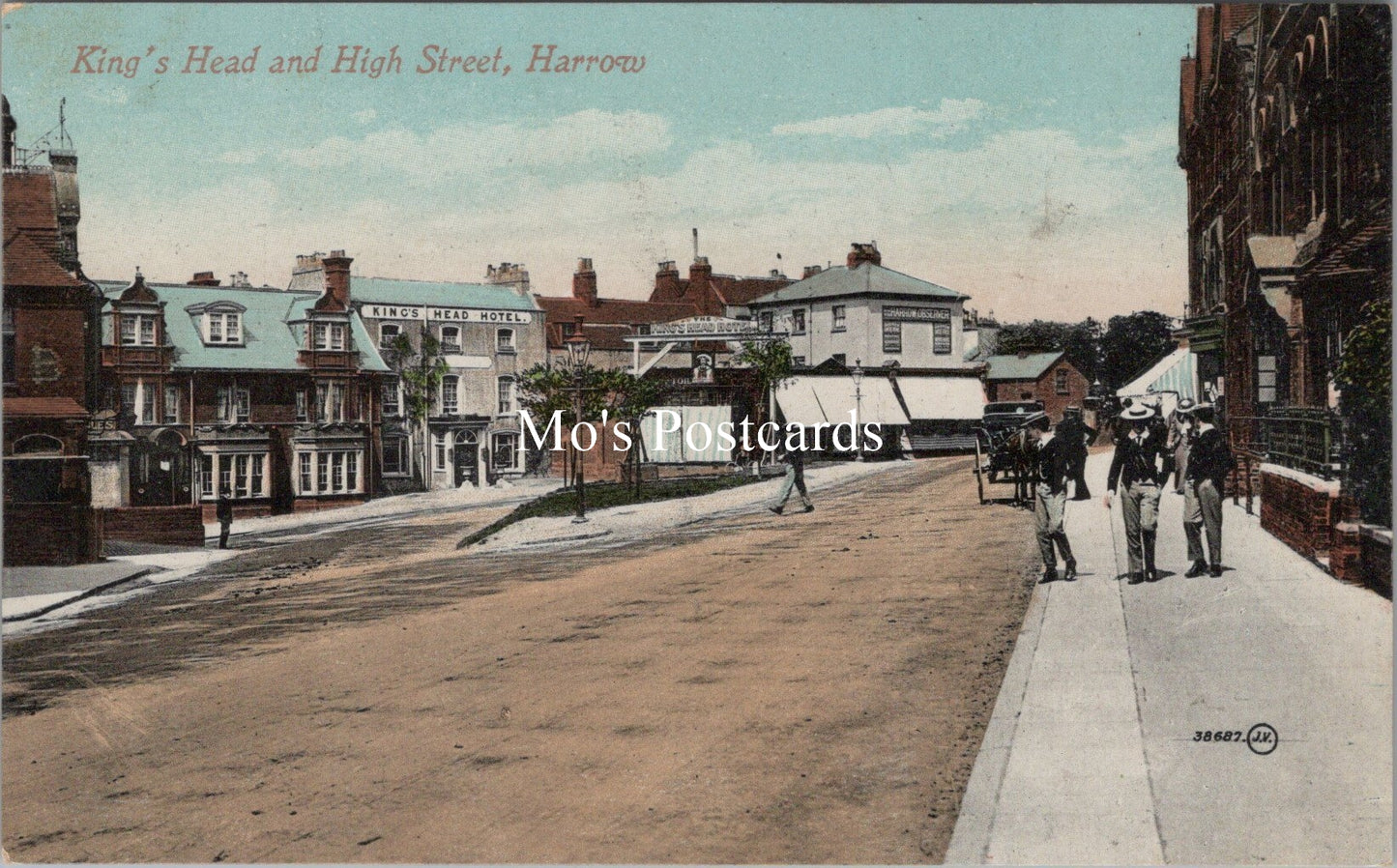 London Postcard - Harrow, King's Head and High Street  SW17748