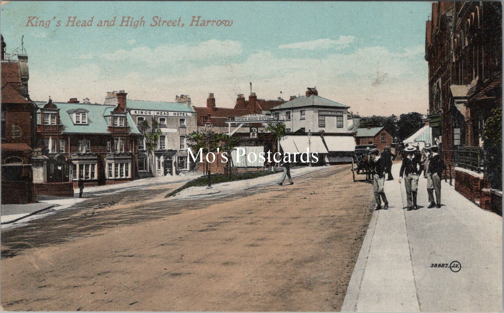 London Postcard - Harrow, King's Head and High Street  SW17748
