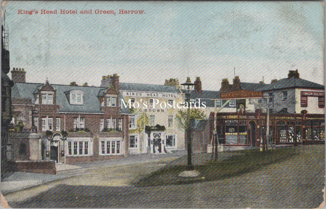 London Postcard - Harrow, King's Head Hotel and Green  SW17750