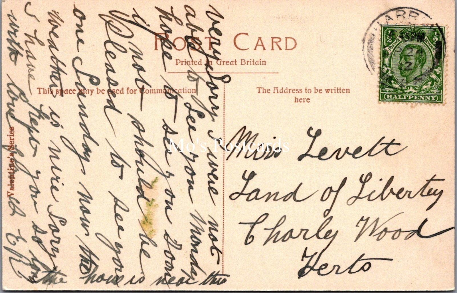 London Postcard - Harrow, King's Head Hotel and Green  SW17753