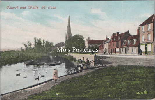 Huntingdonshire Postcard - St Ives Church and Waits  SW17759