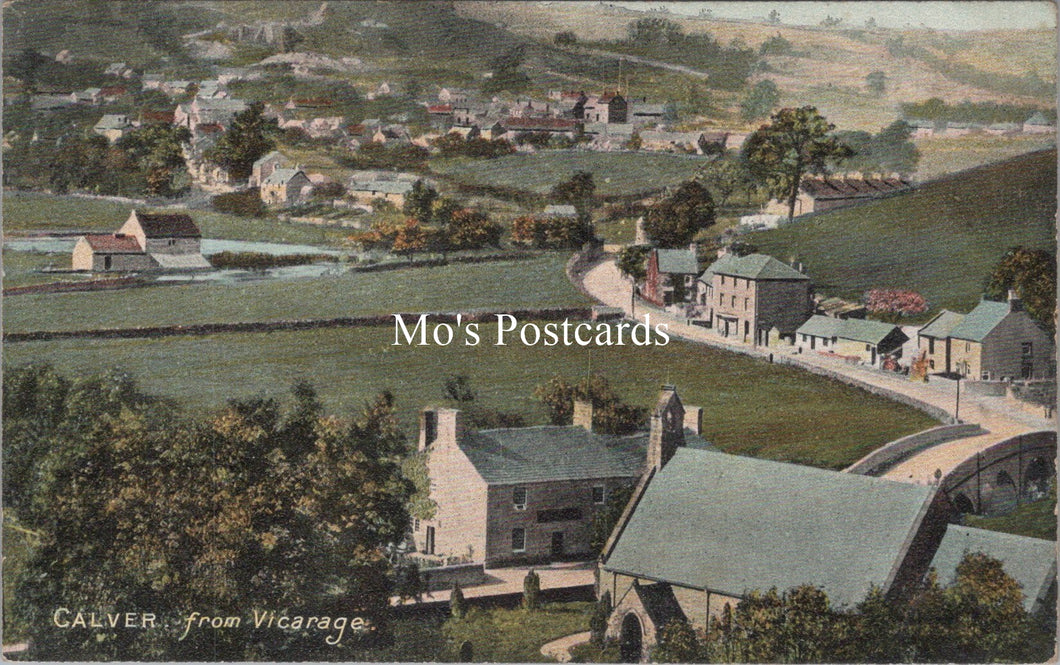 Derbyshire Postcard - Calver From Vicarage   SW17776