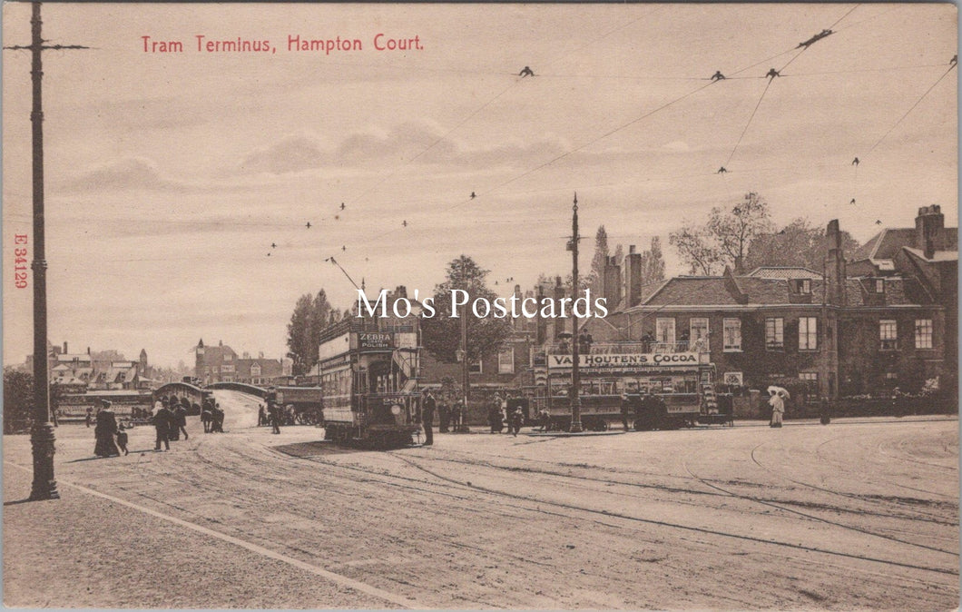 Middlesex Postcard - Hampton Court Tram Terminus  SW17779