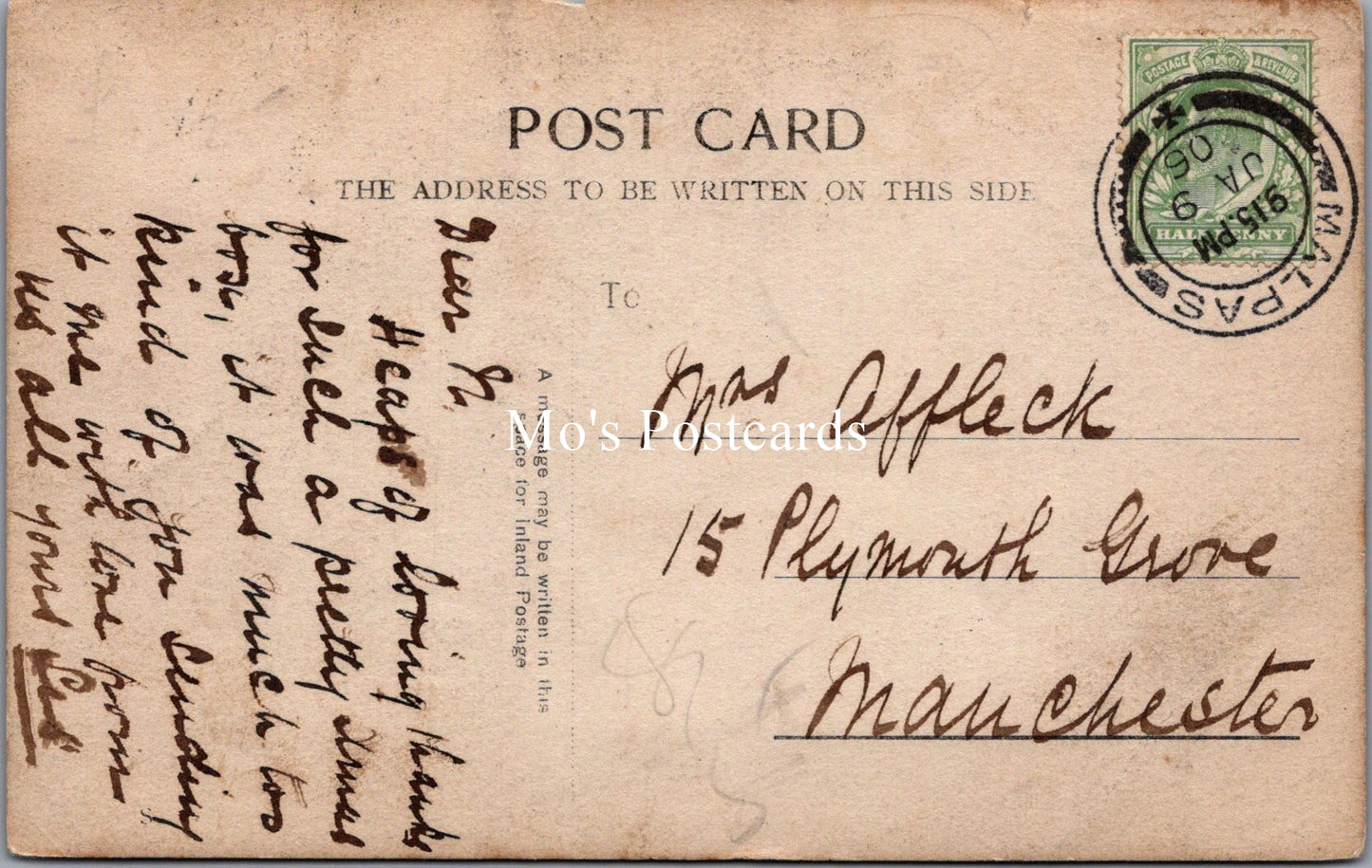 Cheshire Postcard - Unidentified Building, Posted From Malpas SW17794