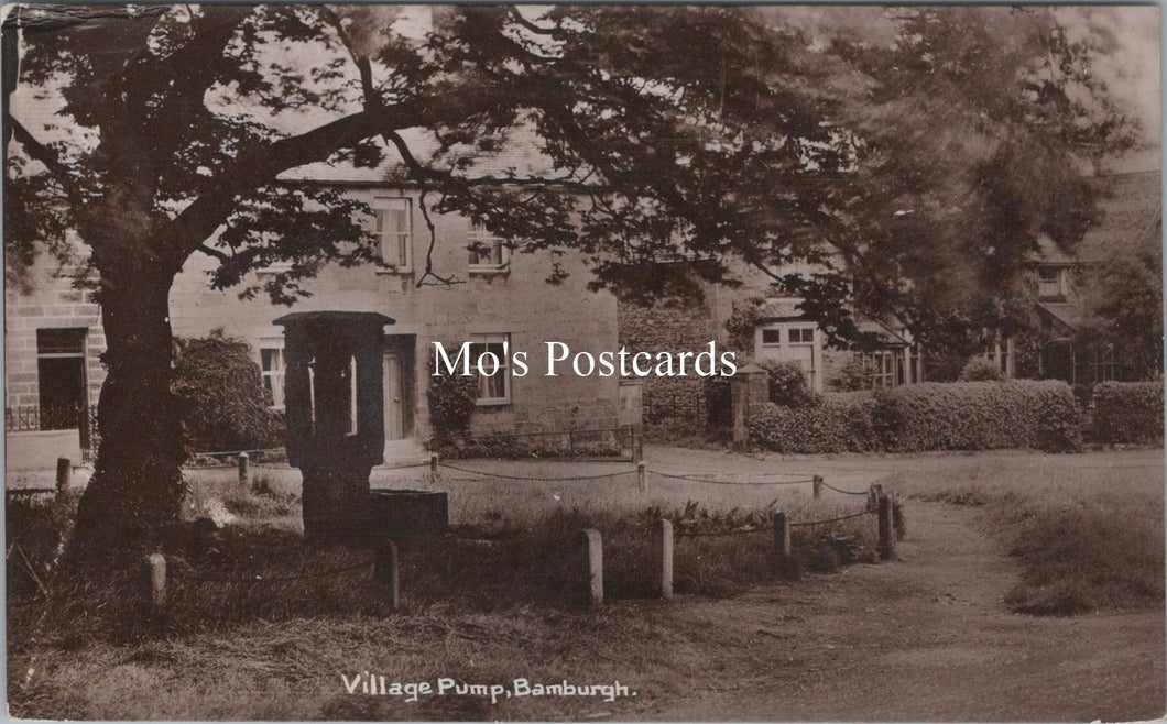 Northumberland Postcard - Village Pump, Bamburgh  SW17936