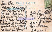 Load image into Gallery viewer, Vintage postcard with handwritten text and a stamp, featuring the word &#39;Postcard&#39;.
