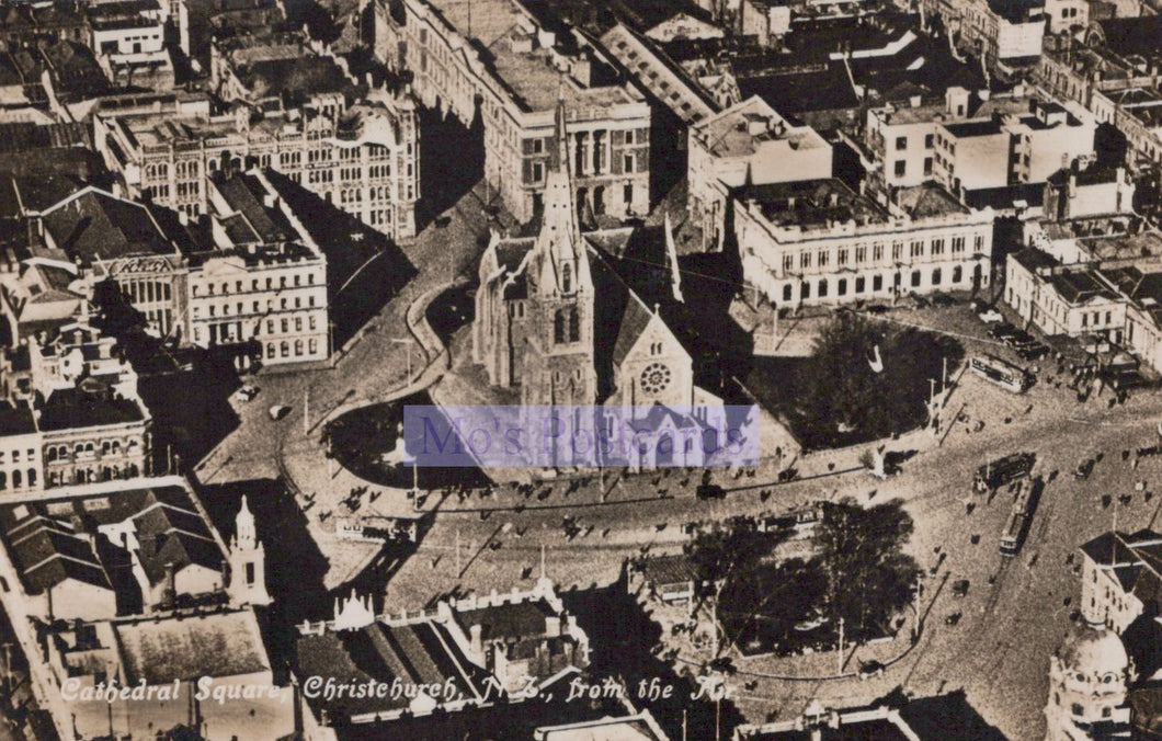 New Zealand Postcard - Aerial View of Cathedral Square, Christchurch  SW20192