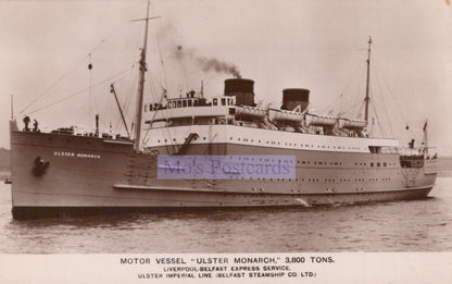 Shipping Postcard - Motor Vessel "Ulster Monarch"  SW20195