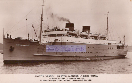 Shipping Postcard - Motor Vessel "Ulster Monarch"  SW20195