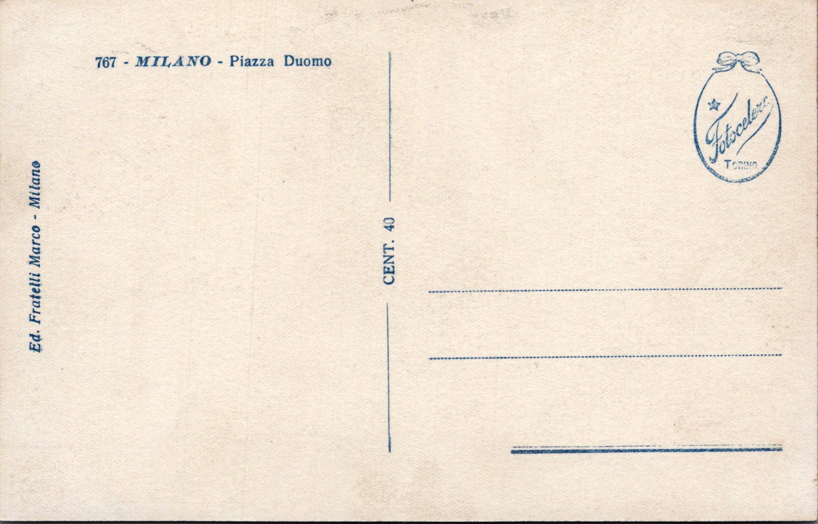 Italy Postcard - Milan, Piazza Duomo  SW17441