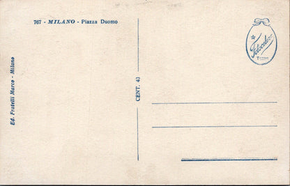 Italy Postcard - Milan, Piazza Duomo  SW17441