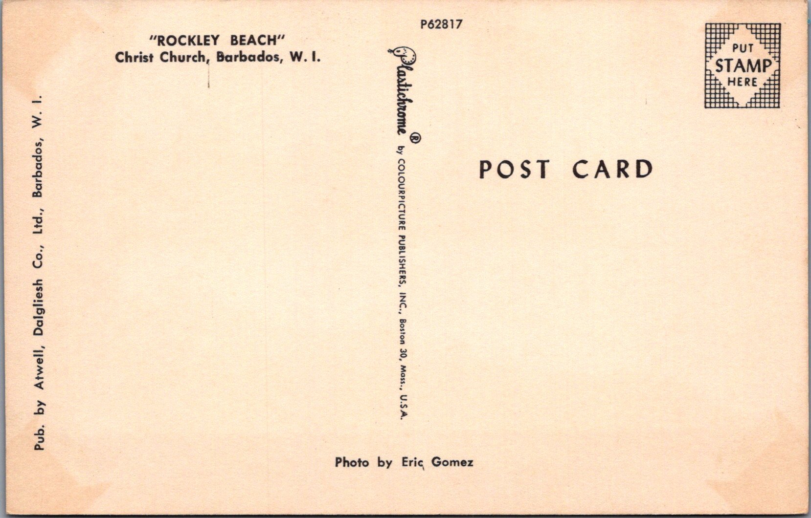 Barbados Postcard - "Rockley Beach", Christ Church  SW17479