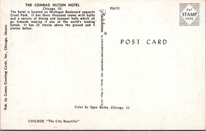 America Postcard - The Conrad Hilton Hotel, Chicago  SW17487