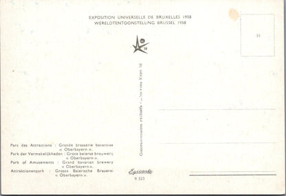 Belgium Postcard - Brussels, Park of Amusements, Grand Bavarian Brewery SX261