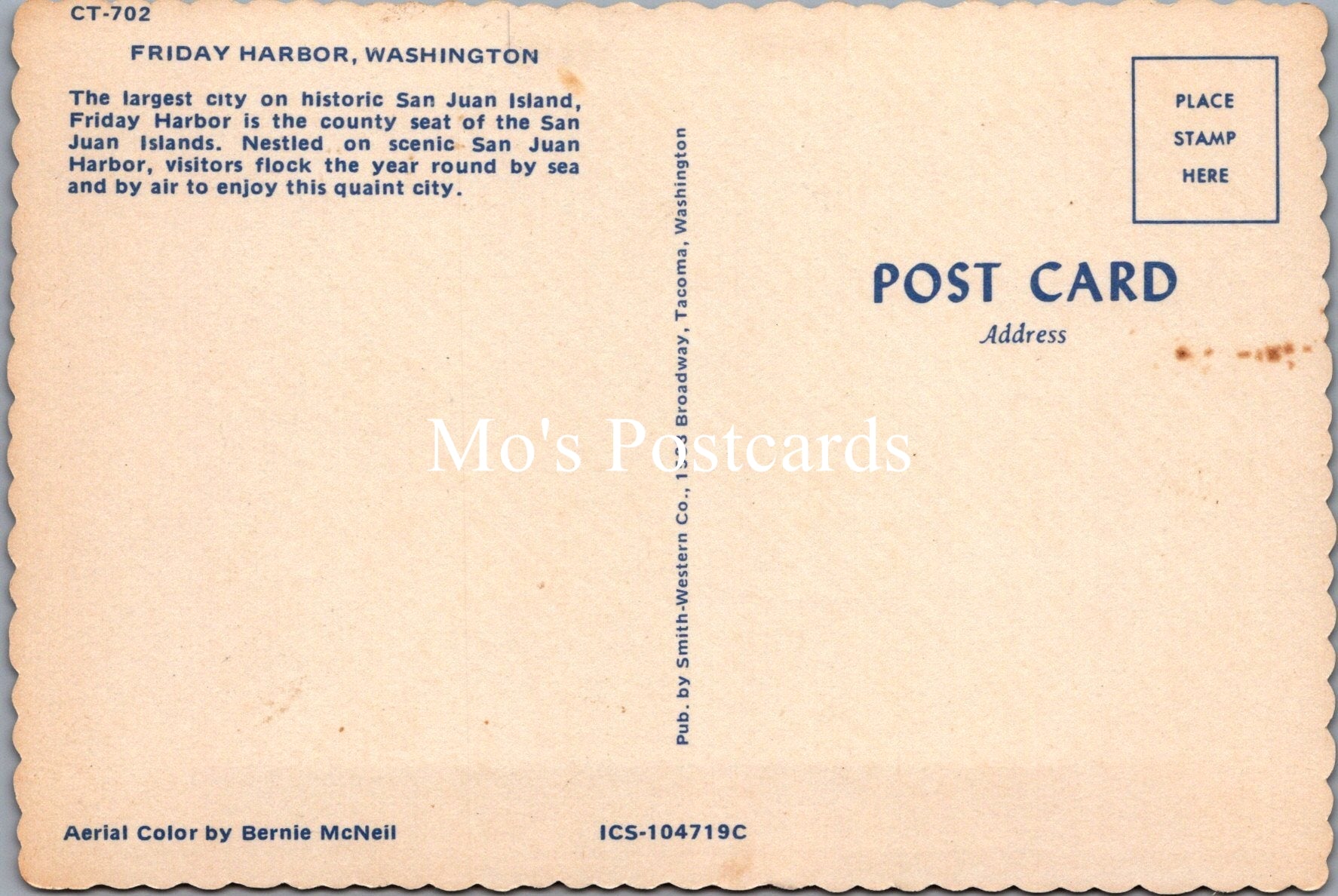America Postcard - Friday Harbor, Washington   SX272