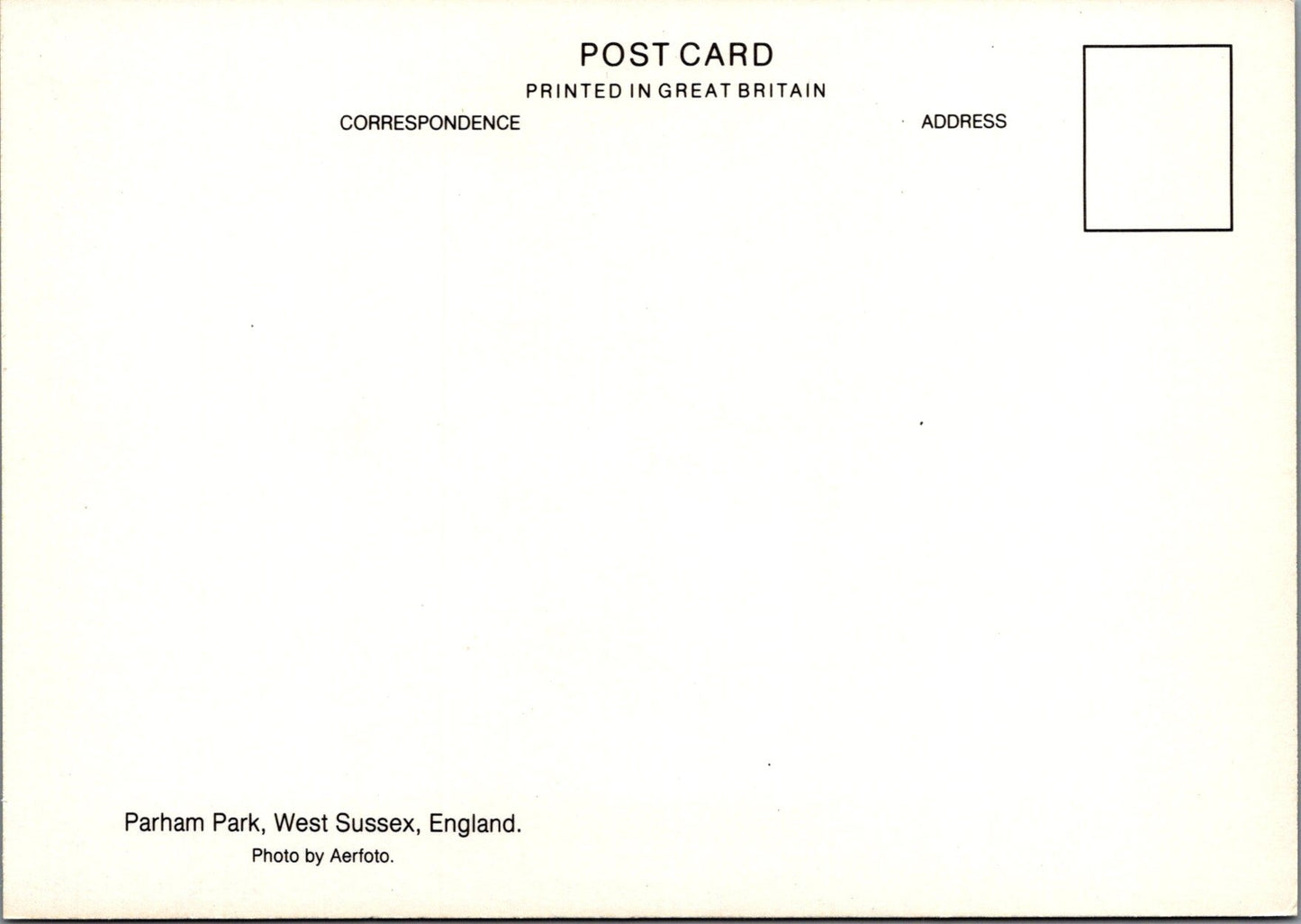 Sussex Postcard - Aerial View of Parham Park   SX296