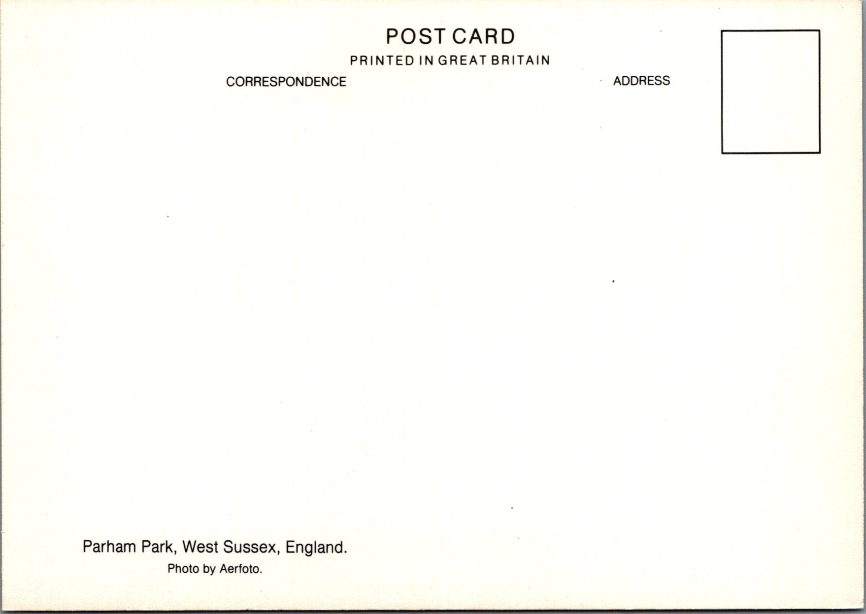 Sussex Postcard - Aerial View of Parham Park   SX296
