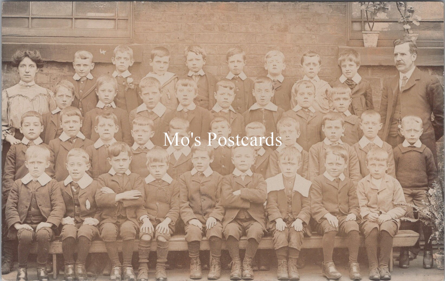 Education Postcard - School Boys and Their Teachers   SW17942