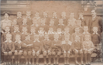 Education Postcard - School Boys and Their Teachers   SW17942