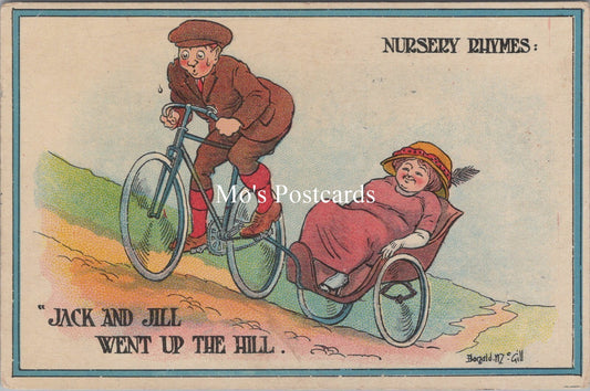 Nursery Rhymes Postcard - Jack and Jill, Donald McGill  SW17947