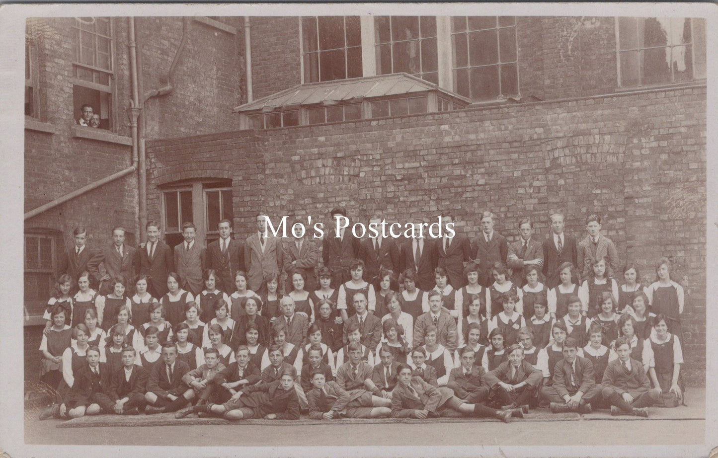 Education Postcard - School Boys and Girls and Their Teachers SW17958