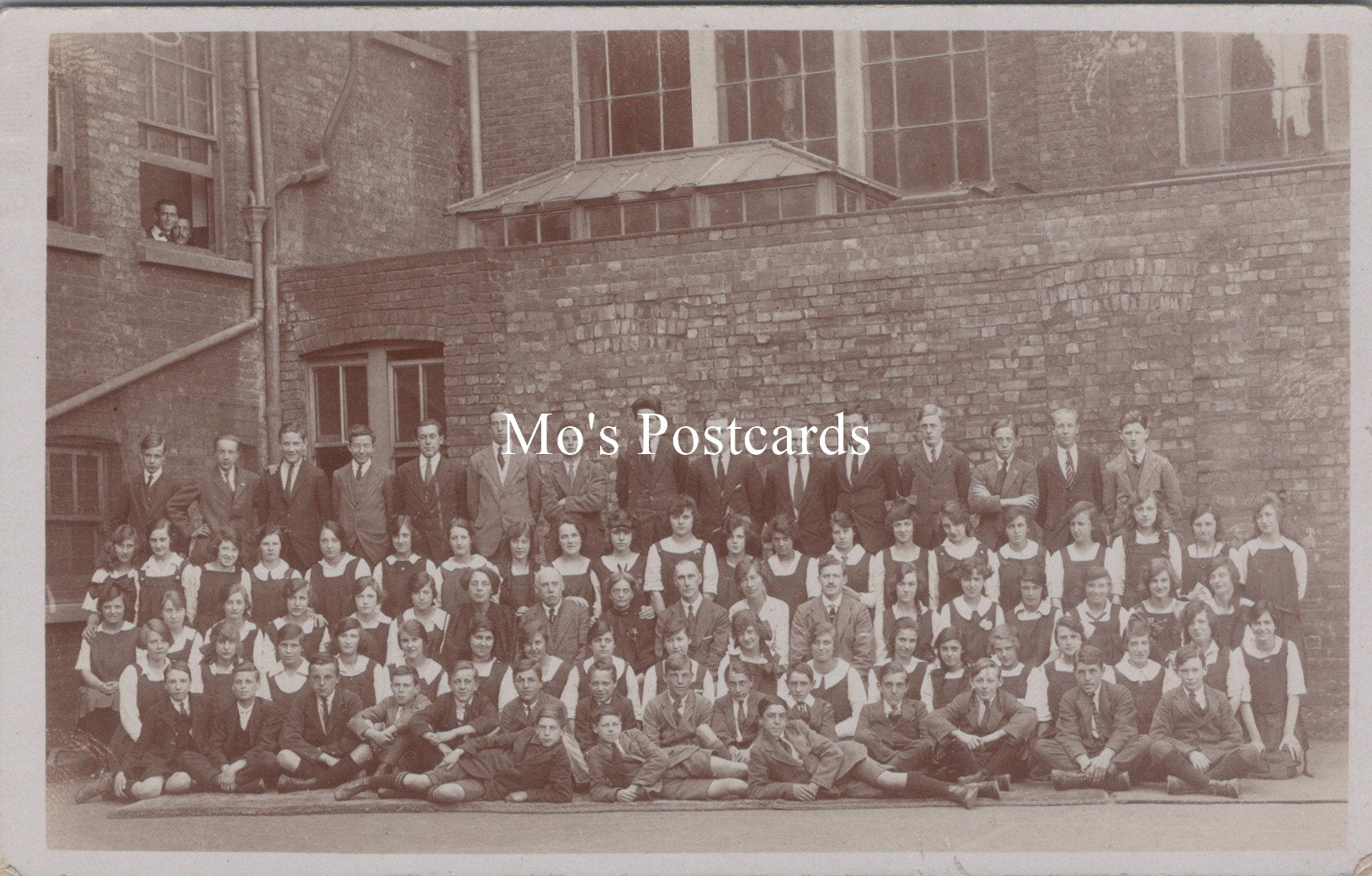 Education Postcard - School Boys and Girls and Their Teachers SW17958